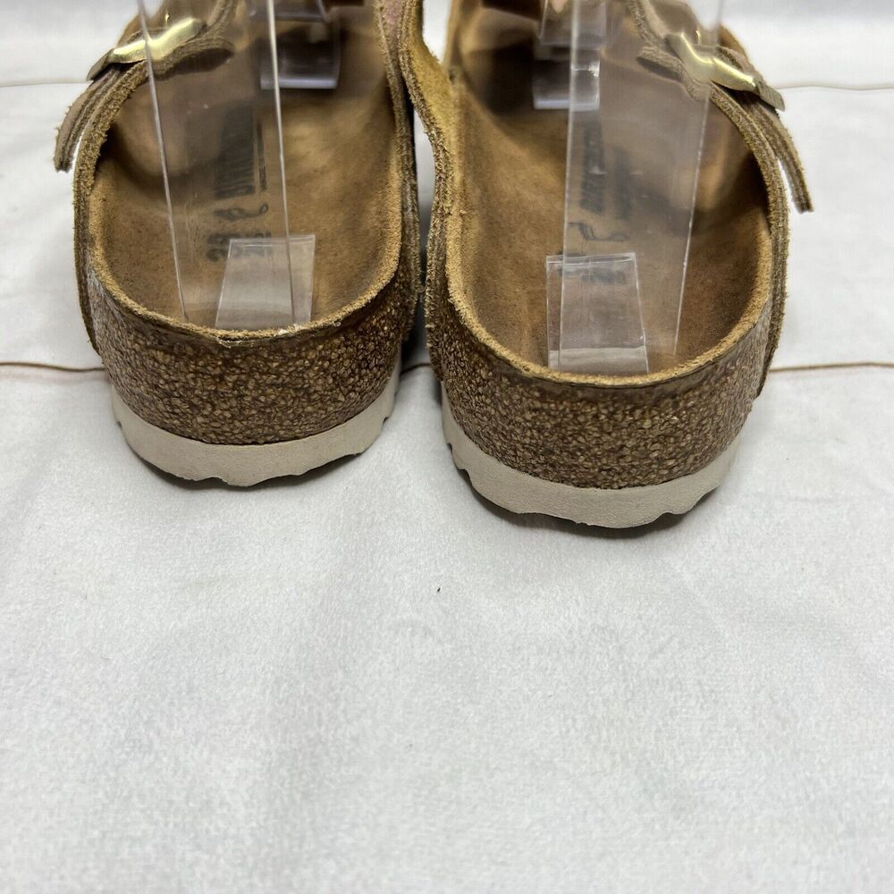 Birkenstock Gizeh Sandals Metallic Pink Color Slip On Thing Sandals Sz 7 - Picture 8 of 14